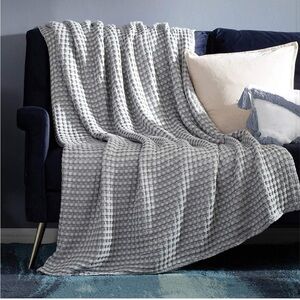 Cooling❄️Cotton Waffle Ended Weave-Lightweight Breathable Throw XL (50" x 70")